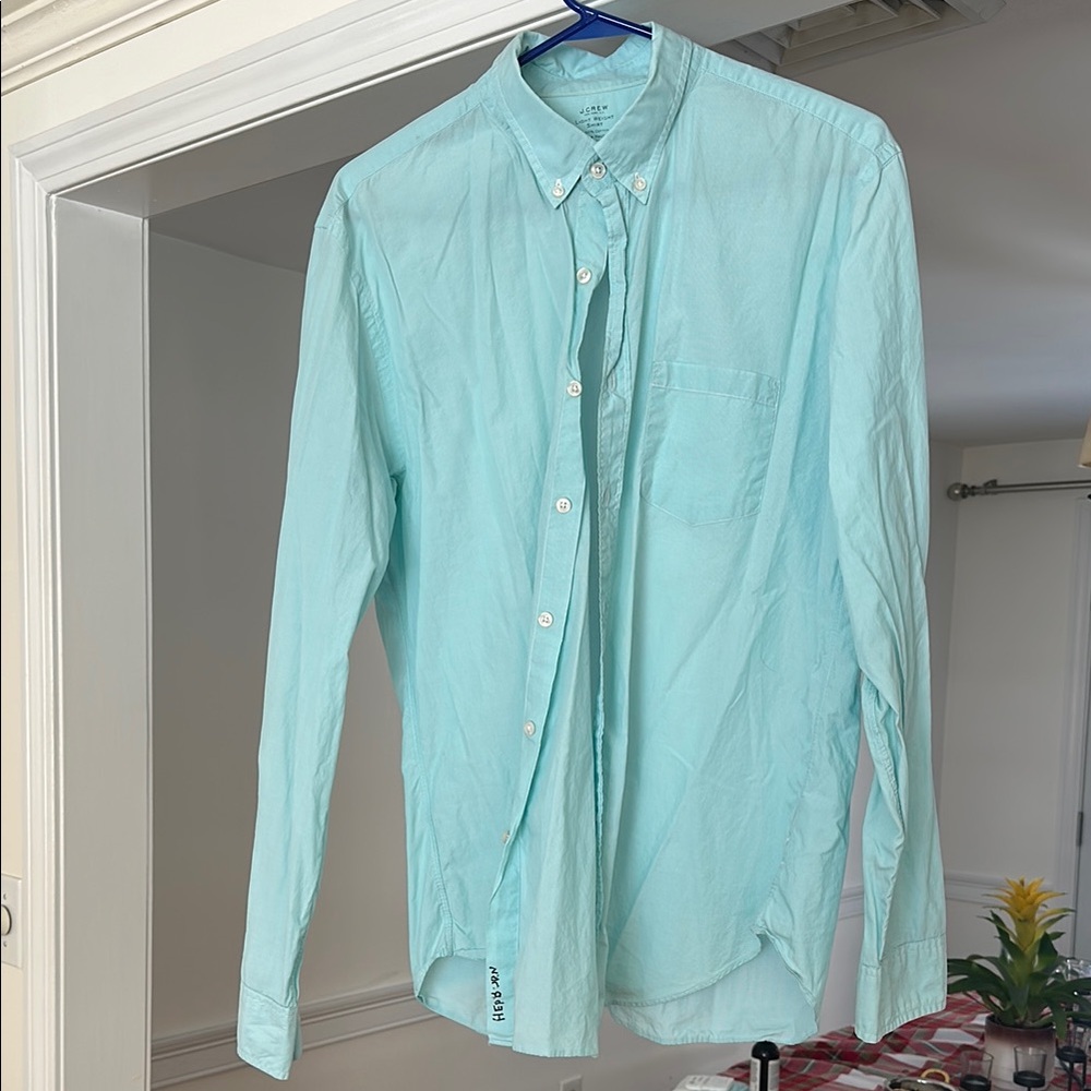 Men's Light Blue Button-Down Shirt